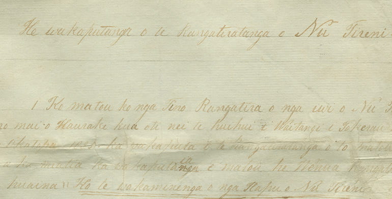 He Tohu: He Whakaputanga o te Rangatiratanga o Nu Tireni – The Declaration of Independence