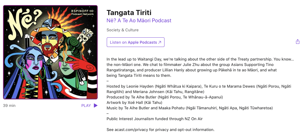 “Tangata Tiriti” from Nē? A Te Ao Māori Podcast